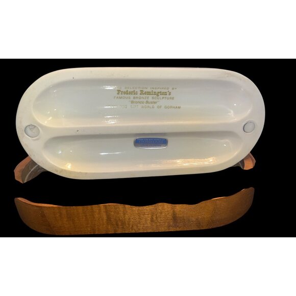 Frederick Remington's Bronco Buster Porcelain Gift World of Gorham Cowboy Wester - Picture 4 of 7